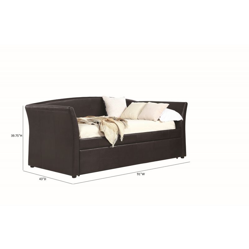 Transitional Upholstered Daybed - Brown