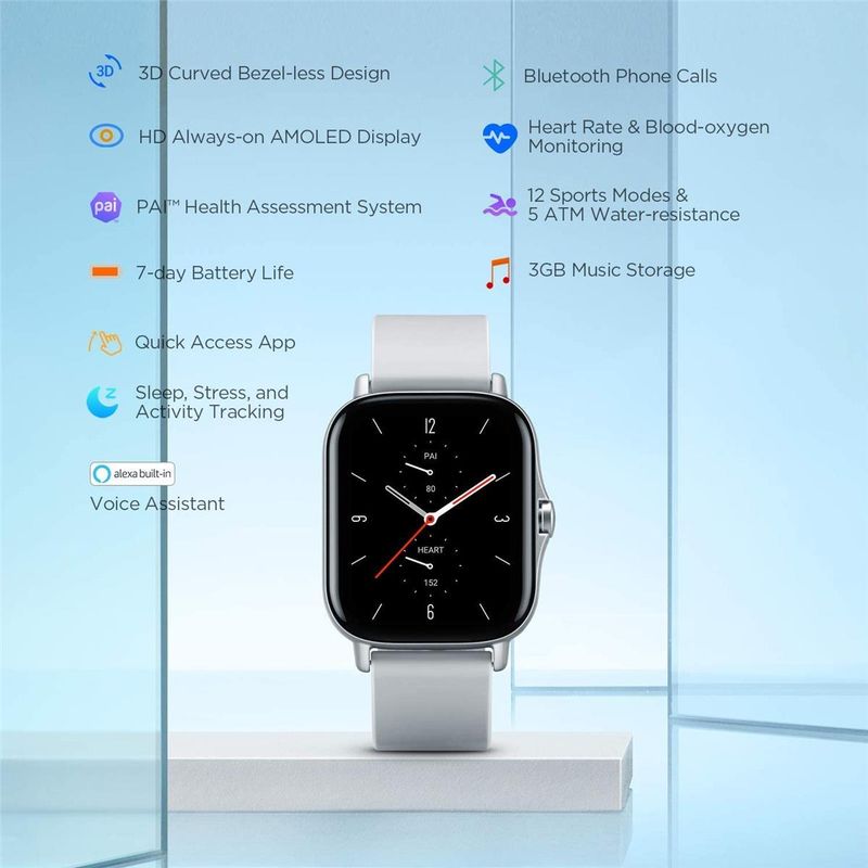 Amazfit - GTS 2 Smartwatch 42mm Aluminum Alloy - Urban Grey