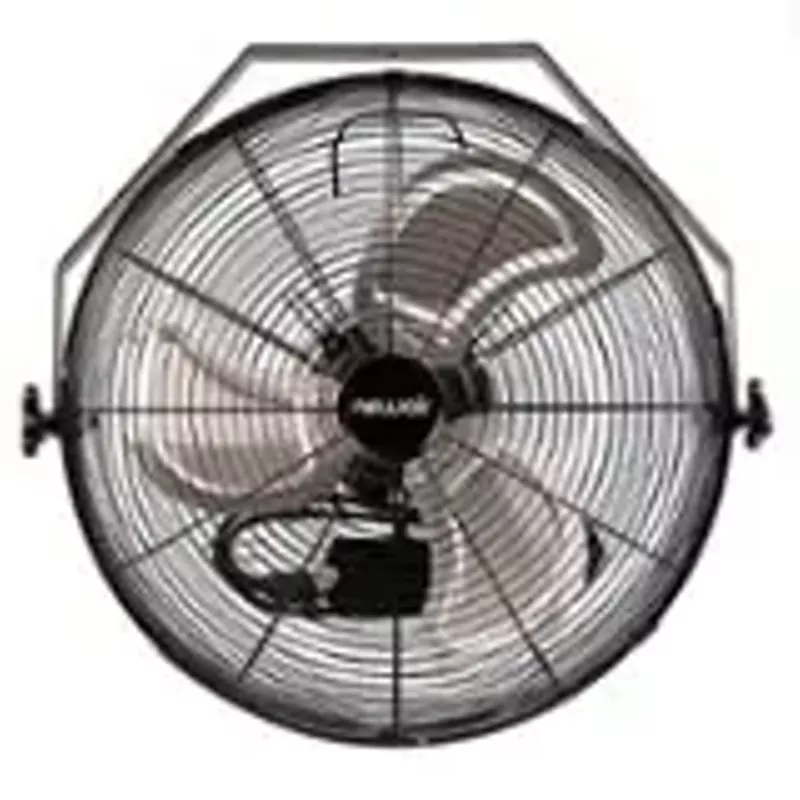NewAir - 3000 CFM 18” High Velocity Wall Mounted Fan with Sealed Motor Housing and Ball Bearing Motor - Black
