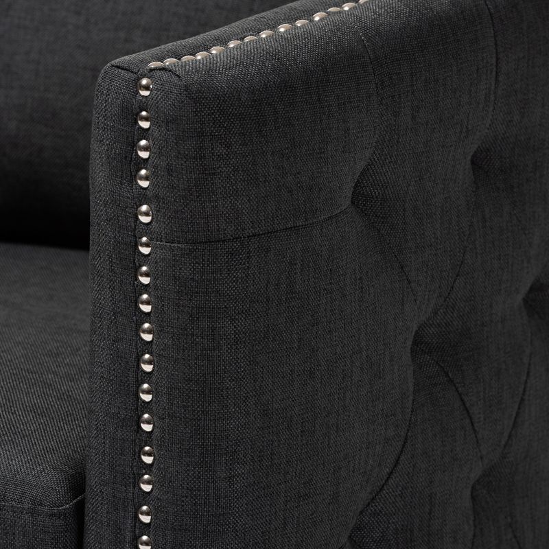 Contemporary Fabric Swivel Chair - Grey