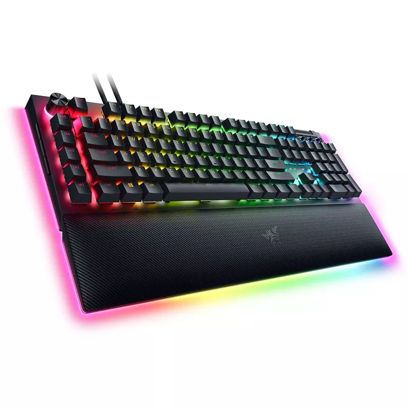 Razer BlackWidow V4 Pro Wired Mechanical Gaming Keyboard: Green Mechanical Switches Tactile & Clicky - Doubleshot ABS Keycaps - Command Dial - Programmable Macros - Chroma RGB - Magnetic Wrist Rest