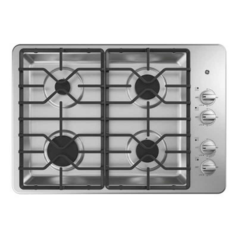 Ge Ada 30" Stainless Steel Built-in Gas Cooktop With Dishwasher-safe Grates