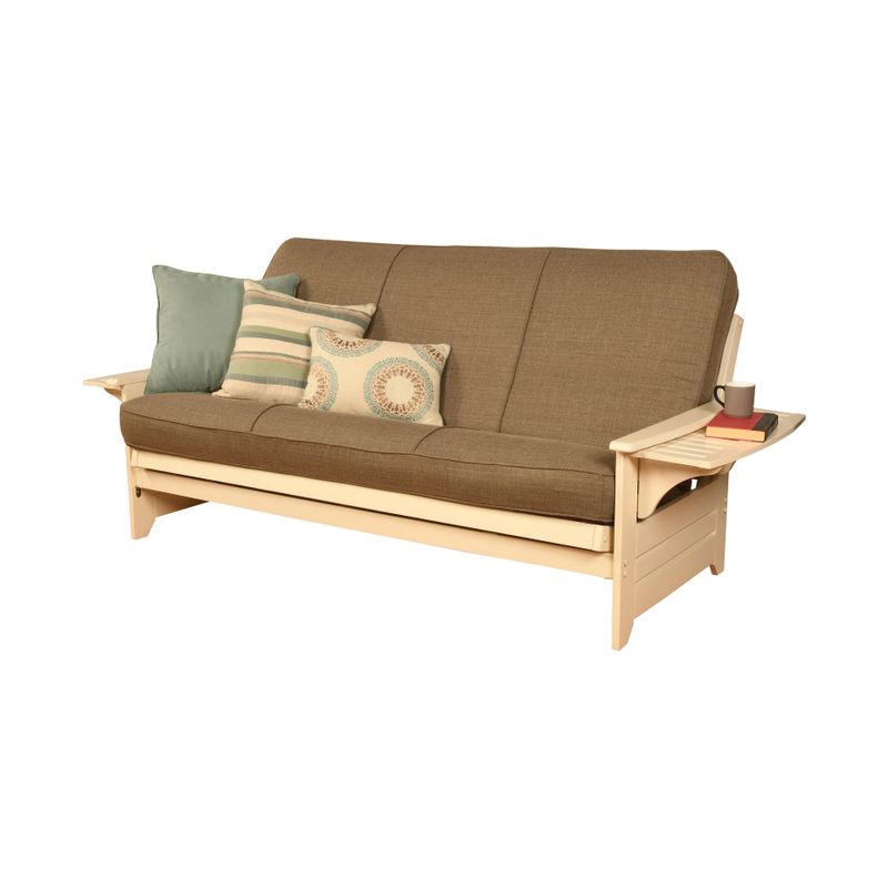 Copper Grove Dixie Futon Frame in Antique White Wood with Innerspring Mattress - Peter's Cabin