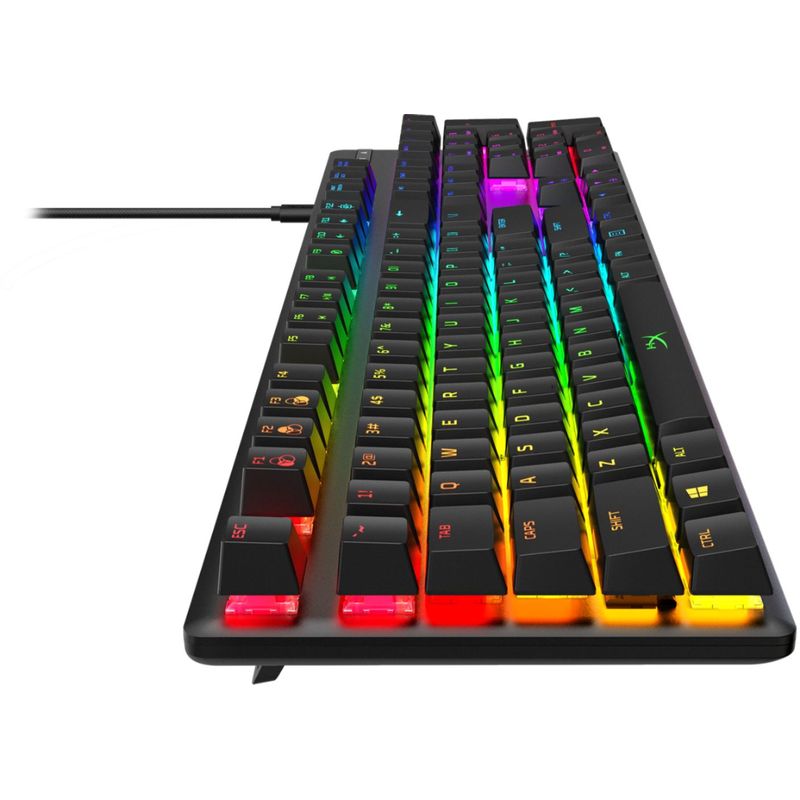 Alt View Zoom 11. HyperX - Alloy Origins Full-size Wired Mechanical Red Switch Gaming Keyboard with RGB Back Lighting - Black