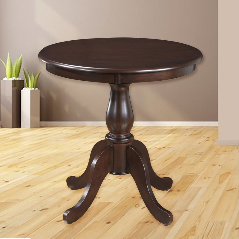Copper Grove Parnasuss Round Pedestal Dining Table - Antique Black 42 in.