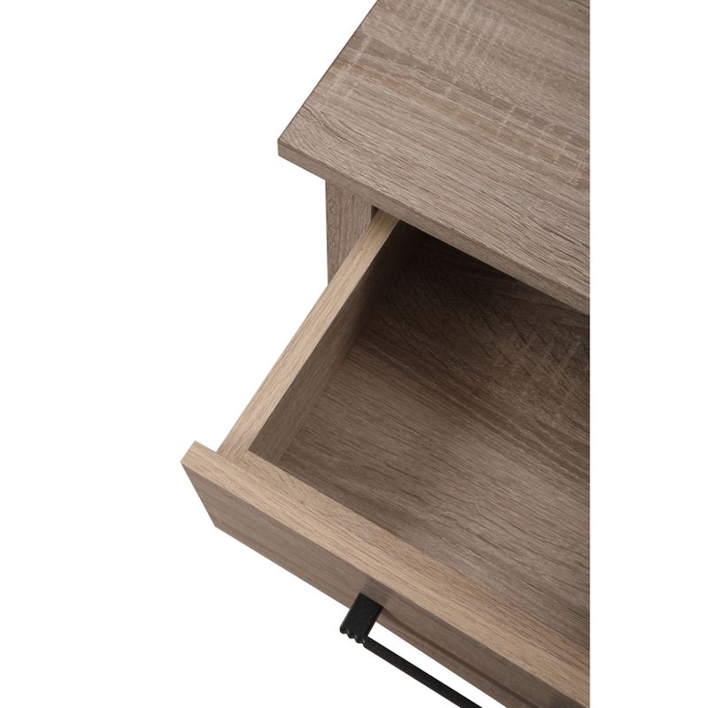 Salem 1-drawer and Shelf Wooden Nightstand - Black