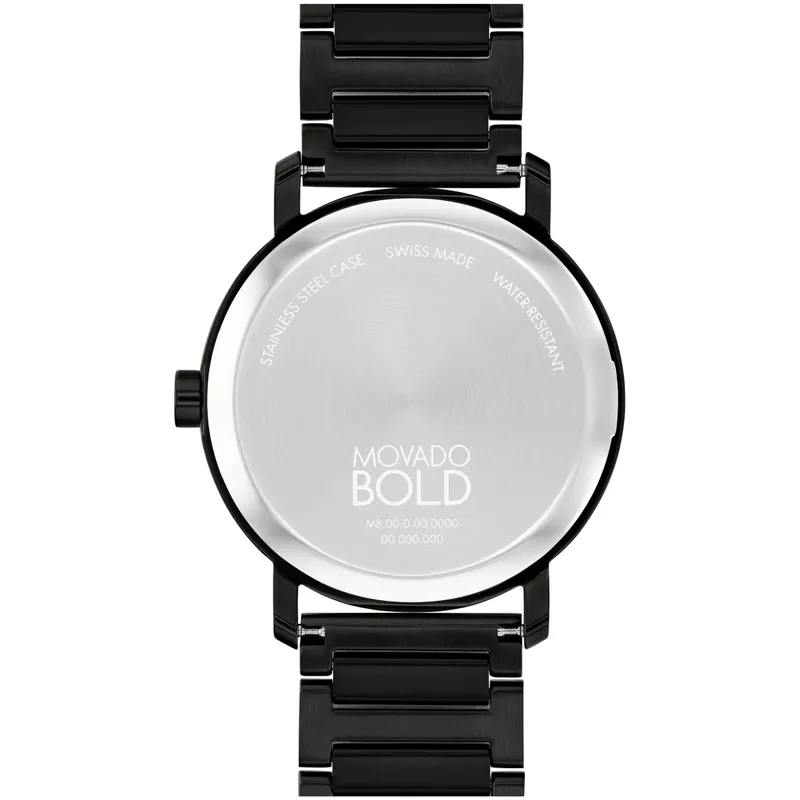 Movado - Men's Bold Evolution 2.0 Rose Gold & Black Ion-Plated Watch Black Dial