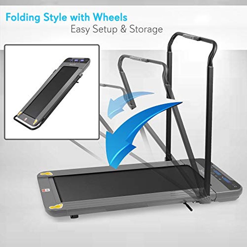 SereneLife 350W Low Speed Fitness Treadmill - Smart Digital Portable Compact Slim Folding Electric Indoor Home Gym Foldable Fitness...