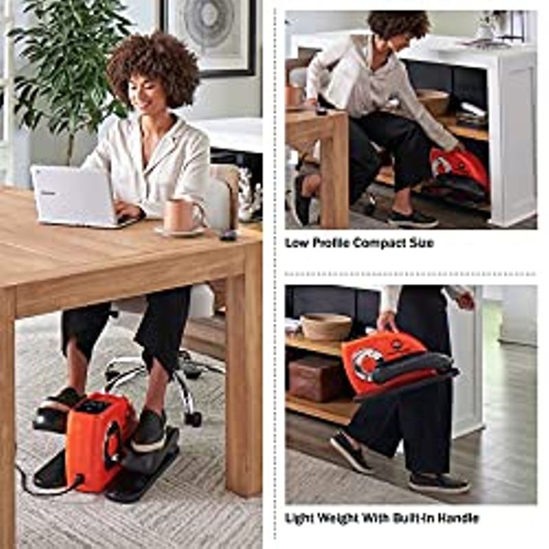 Under Desk Elliptical  Seated Exercise Equipment for a Low-Impact Workout  Work from Home Fitness Accessory by WAKEMAN