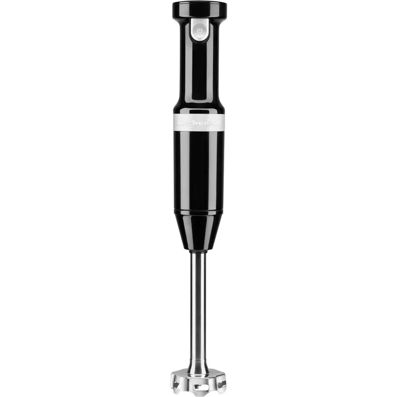 KitchenAid Cordless Variable-Speed Immersion Blender in Onyx Black with Whisk and Blending Jar