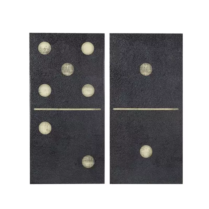 Two Black Dominos 2-piece Canvas Wall Art Set