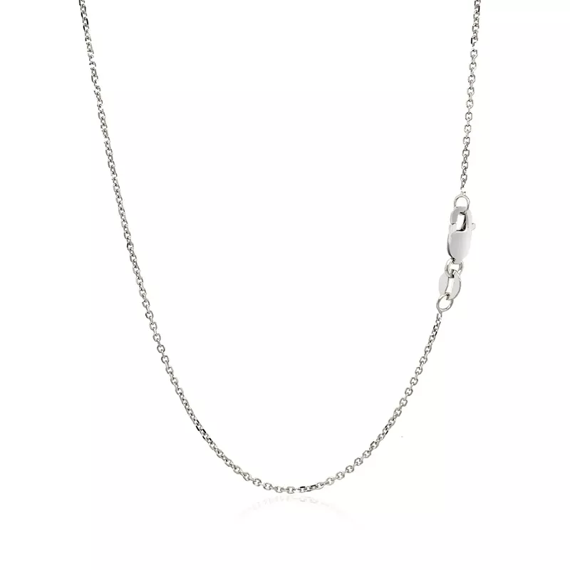 10k White Gold Cable Chain 1.1mm (16 Inch)