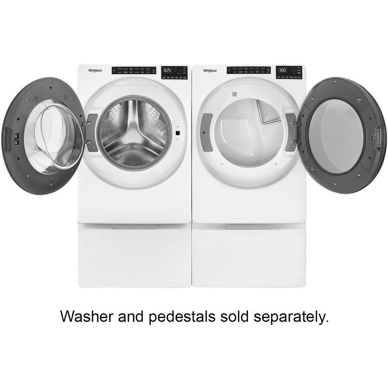 Alt View Zoom 18. Whirlpool - 7.4 Cu. Ft. Stackable Electric Dryer with Wrinkle Shield - White
