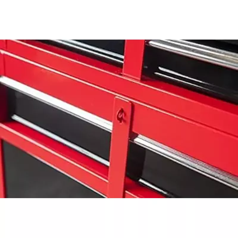 Torin ATBT1204B-RB Rolling Garage Workshop Organizer: Detachable 4 Drawer Tool Chest with Large Storage Cabinet and Adjustable Shelf, 11" 20.3" 40.4", Black/Red