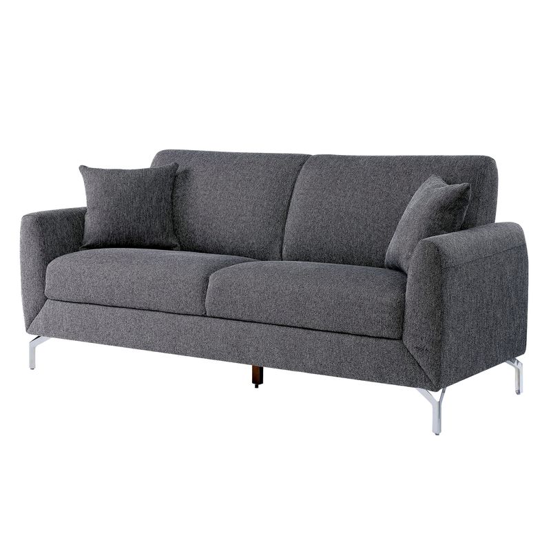 Furniture of America Jen Contemporary Grey 2-piece Sofa Set - Dark Grey