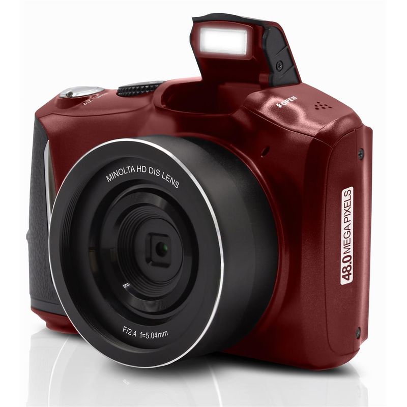 Minolta Minolta MND50 48 MP 4K Ultra HD Digital Camera (Red)