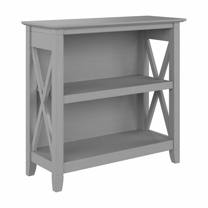 Key West Small 2 Shelf Bookcase by Bush Furniture - Cape Cod Gray