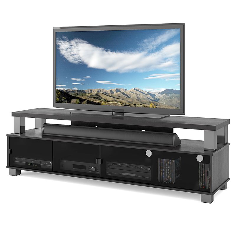 Alt View Zoom 11. CorLiving - Bromley Wooden TV Stand, for TVs up to 95" - Ravenwood Black