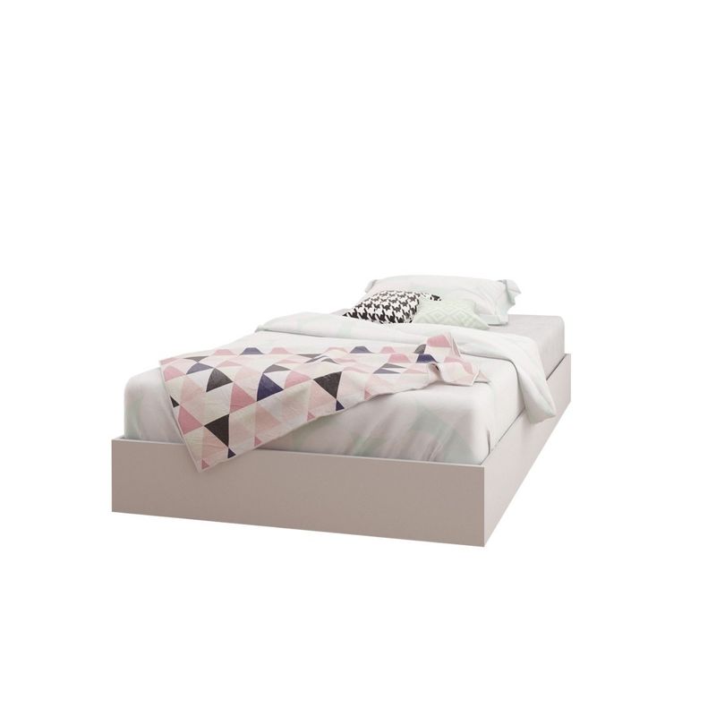 Nexera Paris Platform Bed with Headboard, White - Queen