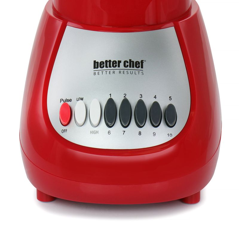 Better Chef 10 Speed 350 Watt Glass Jar Blender Red - 42 oz - 42 oz