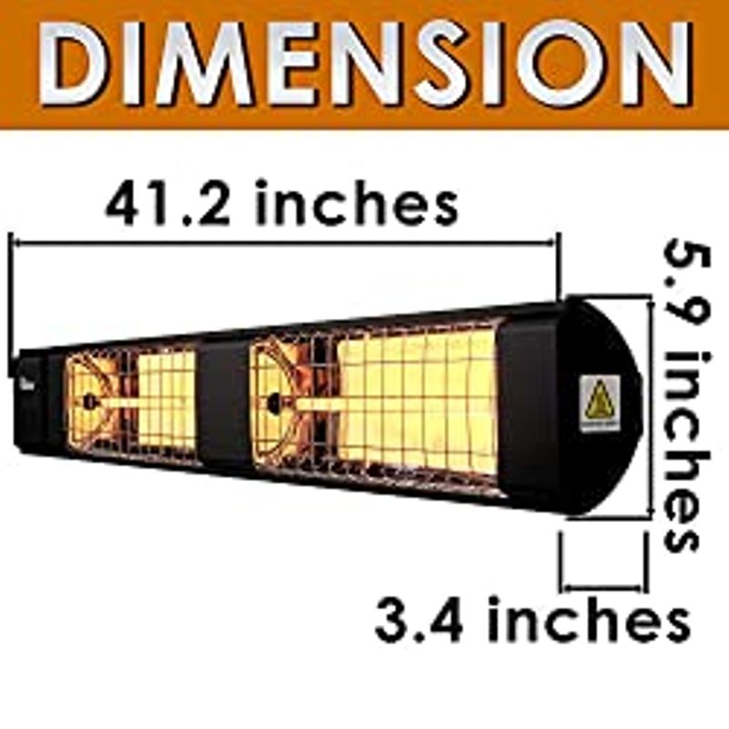 Dr. Infrared Heater 10,260 BTU Infrared Heater, Indoor and Outdoor Heater for Patio, Garage, Commercial & Residential, 3000W, 220-240V...