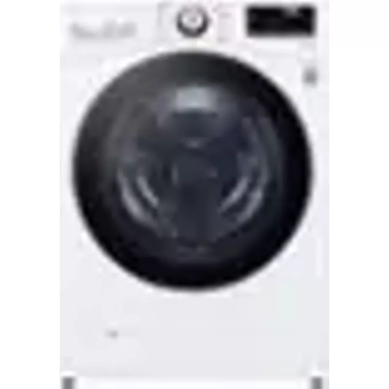 LG - 4.5 Cu. Ft. High-Efficiency Stackable Smart Front Load Washer with Steam and Built-In Intelligence - White