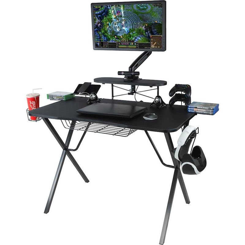 Alt View Zoom 11. Atlantic - Gaming Pro Straight Computer Desk - Charcoal
