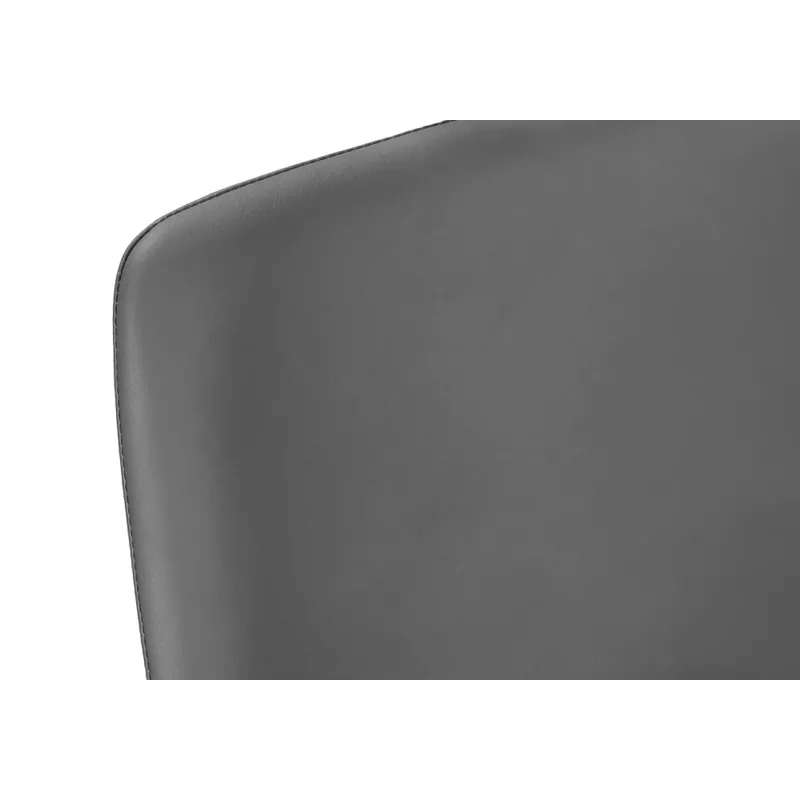 Office Chair/ Bar Height/ Standing/ Computer Desk/ Work/ Pu Leather Look/ Metal/ Grey/ Black/ Contemporary/ Modern