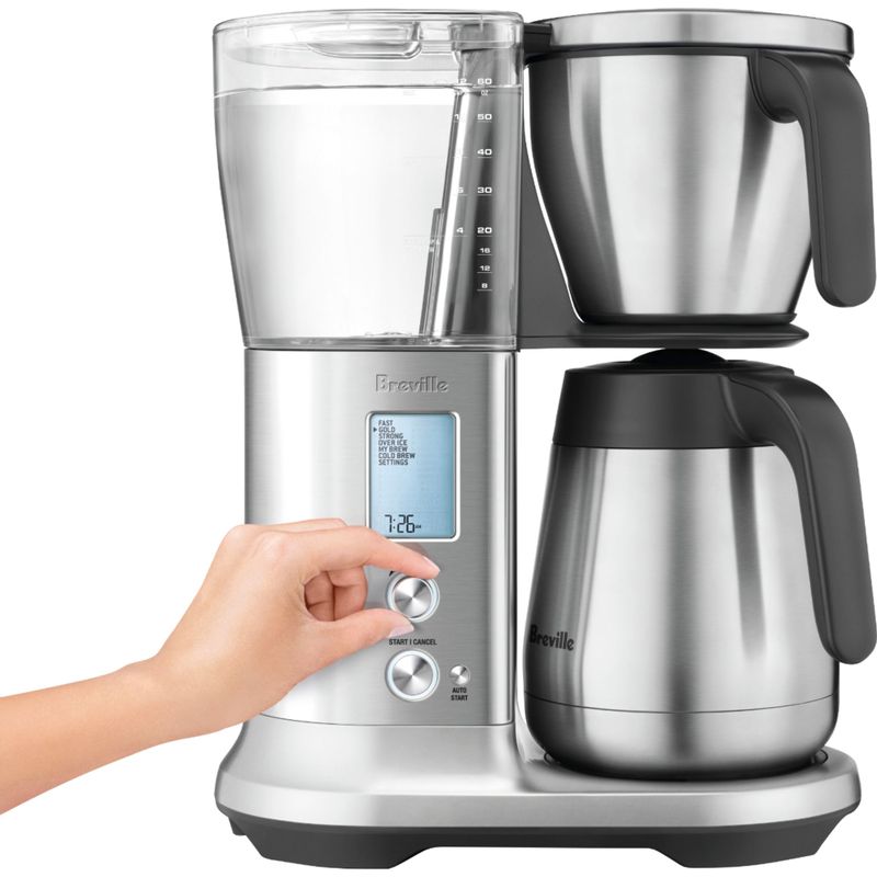 Breville - 12-Cup Coffeemaker - Brushed Stainless Steel