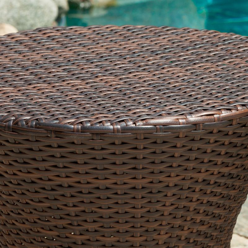 Gracie's Outdoor 3-piece Wicker Bistro Set by Christopher Knight Home - Brown