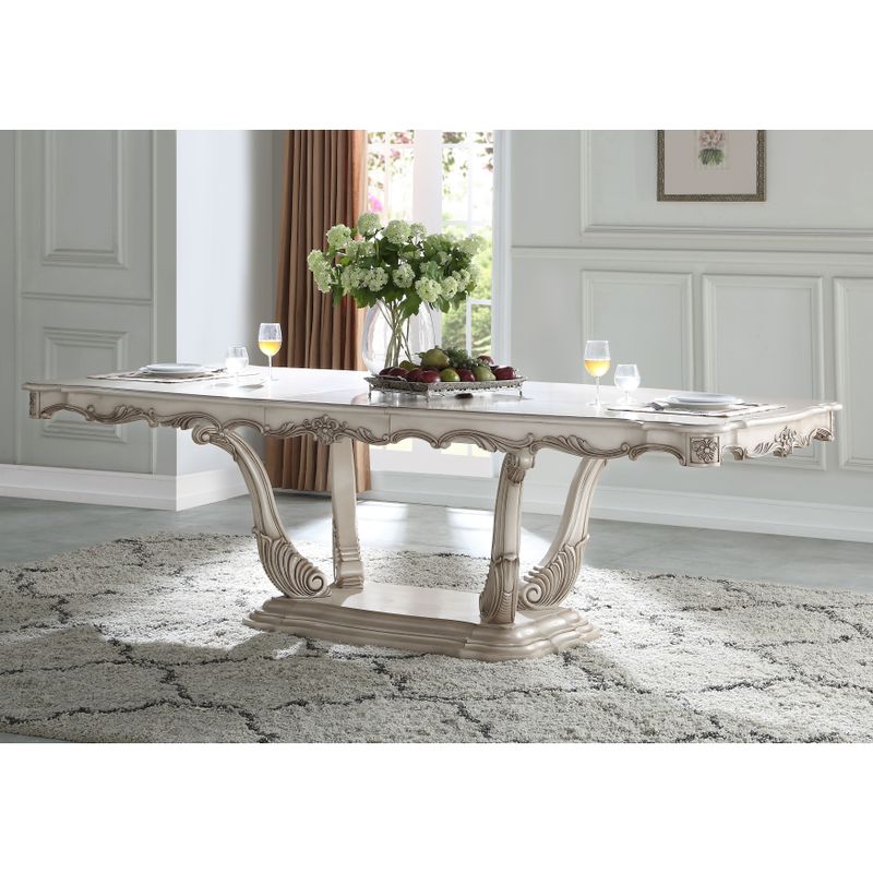 ACME Gorsedd Dining Table in Antique White