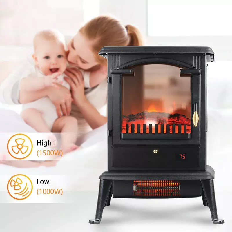LifeSmart 3 Sided Flame View Infrared Heater Stove