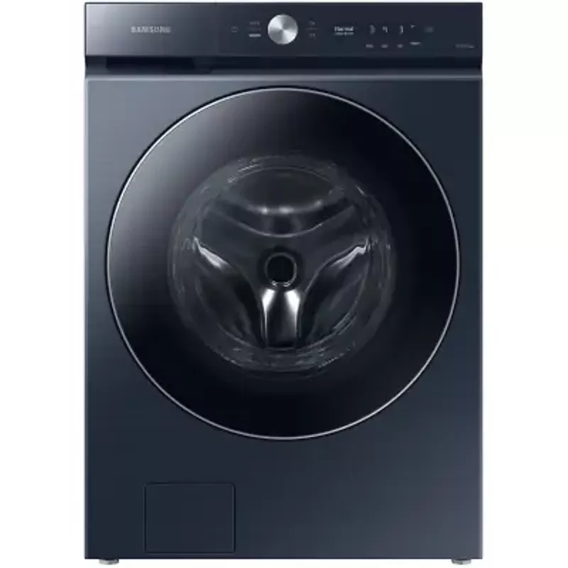 Samsung - BESPOKE 5.3 Cu. Ft. High-Efficiency Stackable Smart Front Load Washer with Steam and AI OptiWash - Brushed Navy