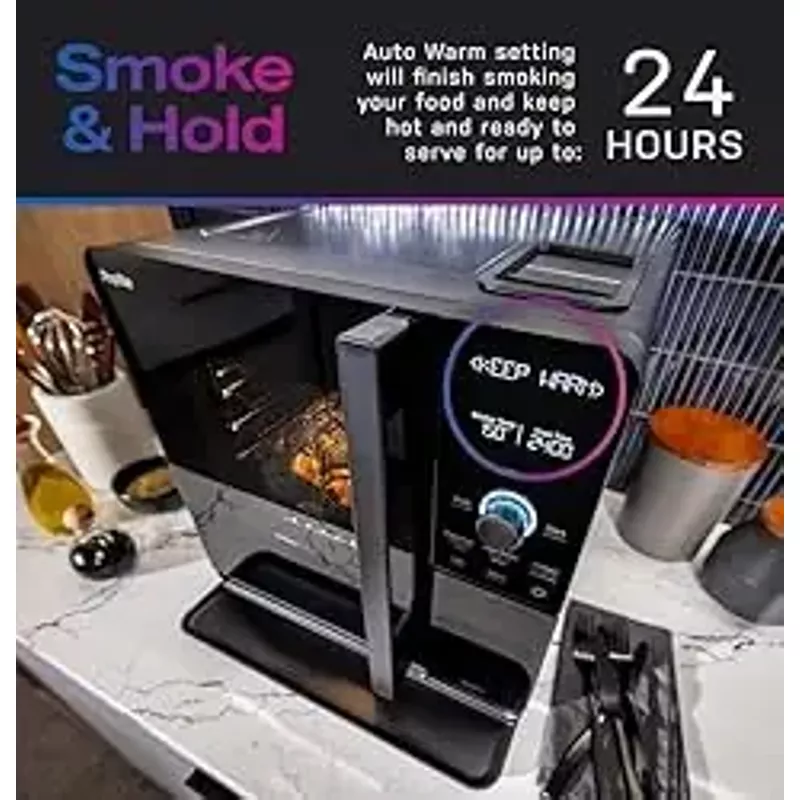 GE Profile - Smart Indoor Smoker - Black