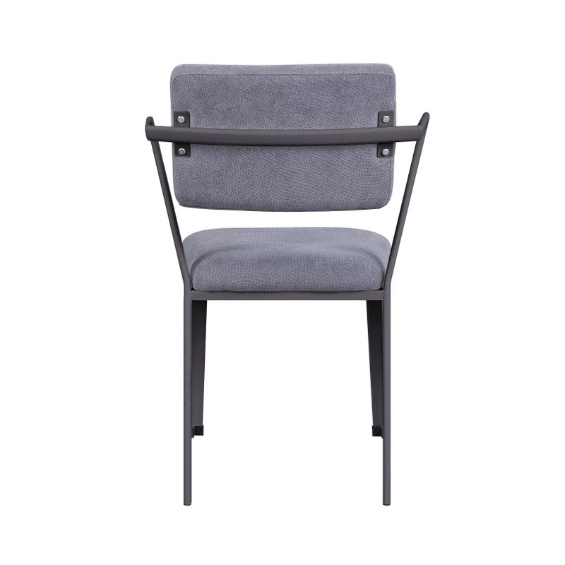 ACME Cargo Chair in Gray Fabric & Gunmetal - Black