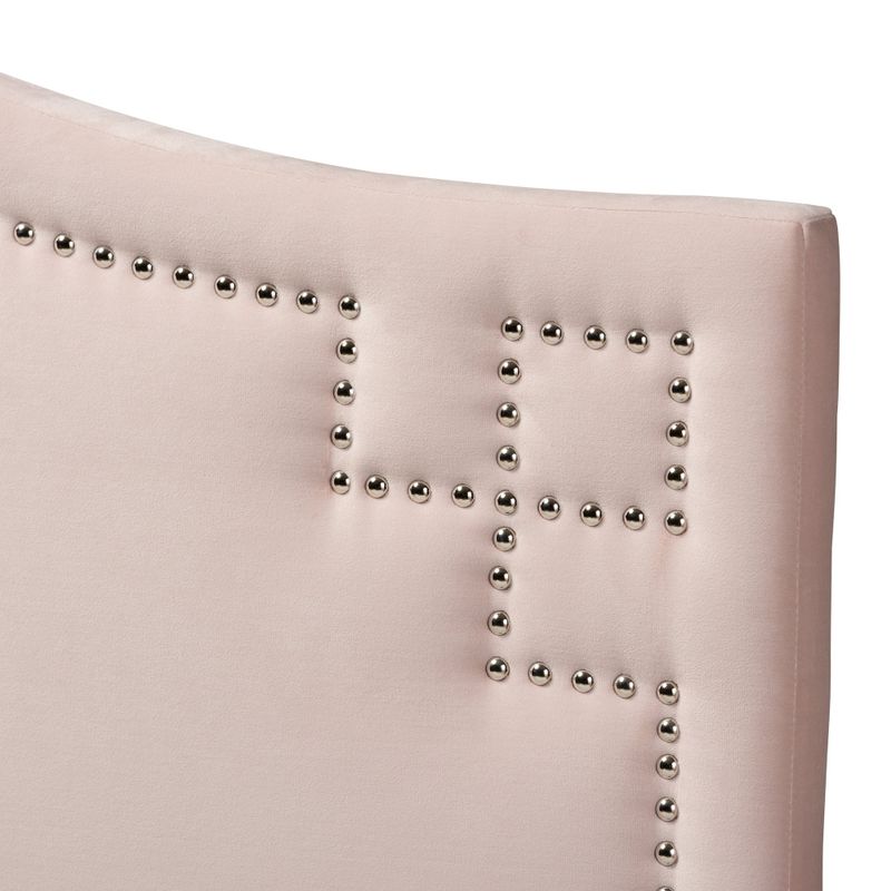Copper Grove Oleshky Velvet Fabric Headboard - Pink - Full