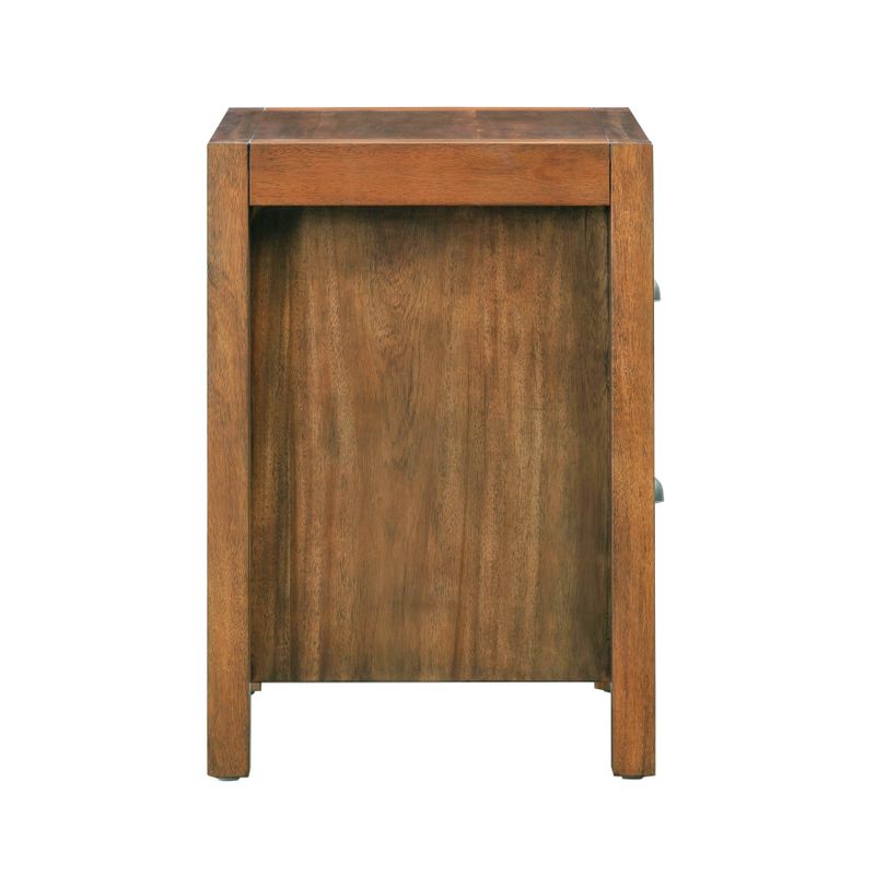 Asheville Wooden Nightstand - Grey Washed