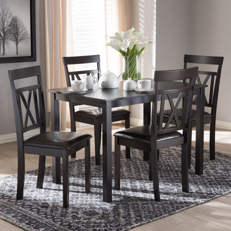 Copper Grove Echium Contemporary 5-Piece Dining Set - Grey