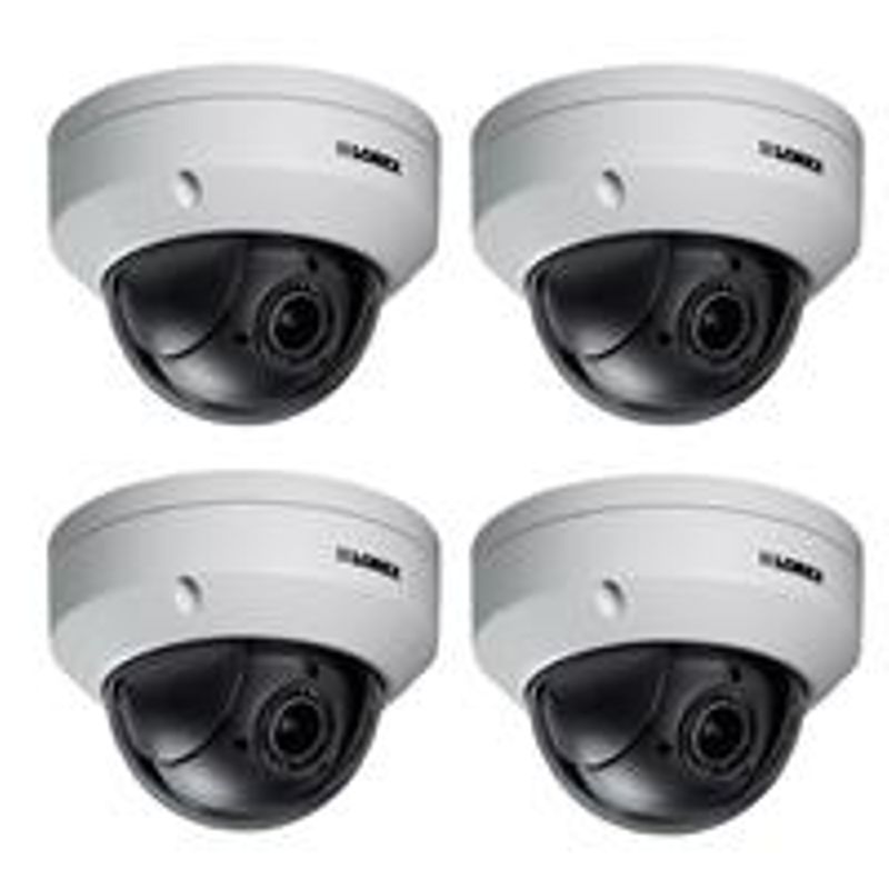 Lorex 4 Pack LNZ44P4B Super High Definition 4MP Indoor/Outdoor Day & Night PTZ Network Dome Camera with Color Night Vision, 4x Optical...