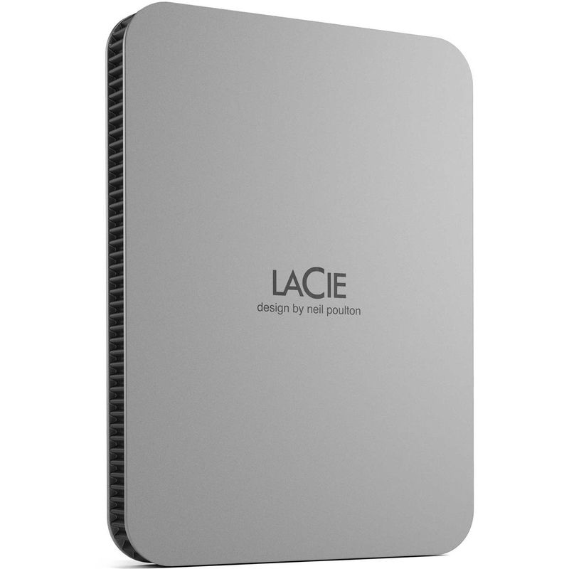 Seagate LaCie USB 3.2 Gen 1 Type-C Mobile Drive, Moon Silver - 4TB