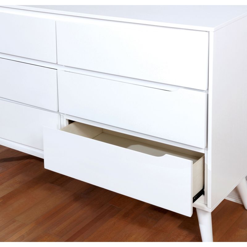 Furniture of America Fopp Modern 2-piece Dresser and Mirror Set - White