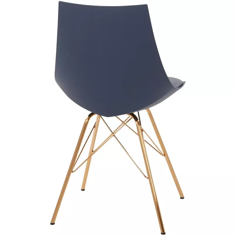 OSP Home Furnishings - Oakley Chair - Navy/Gold