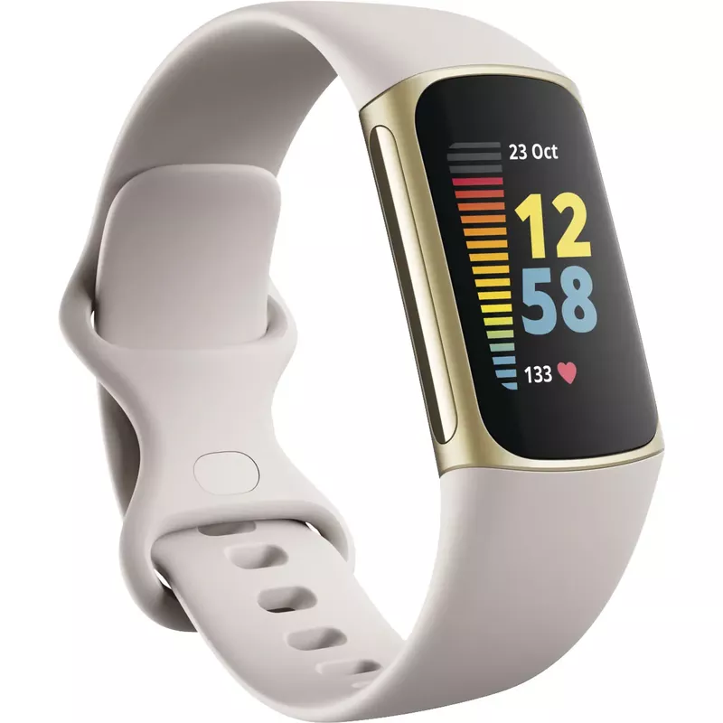 Fitbit - Charge 5 Advanced Fitness & Health Tracker - Soft Gold