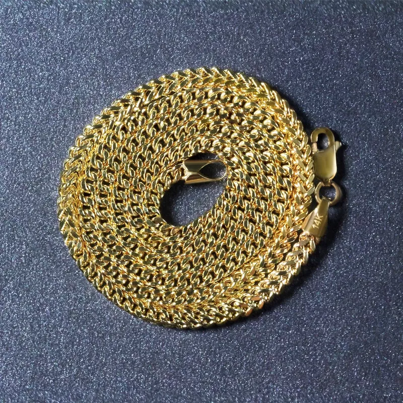14k Yellow Gold 3.3mm Light Weight Wheat Chain (20 Inch)