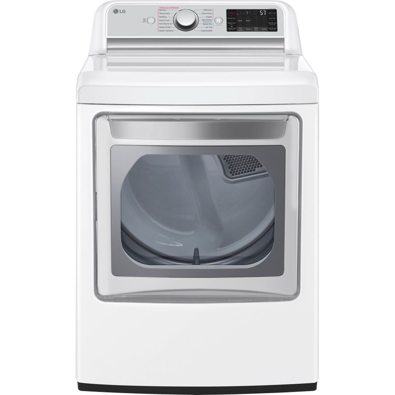 Front Zoom. LG - 7.3 Cu. Ft. Smart Gas Dryer with Steam and Sensor Dry - White