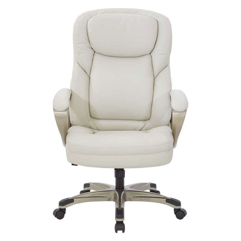 Bonded Leather Executive Office Chair - Cream