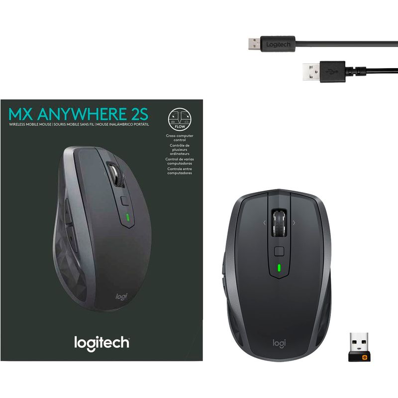 Alt View Zoom 19. Logitech - MX Anywhere 2S Wireless Laser Mouse - Black