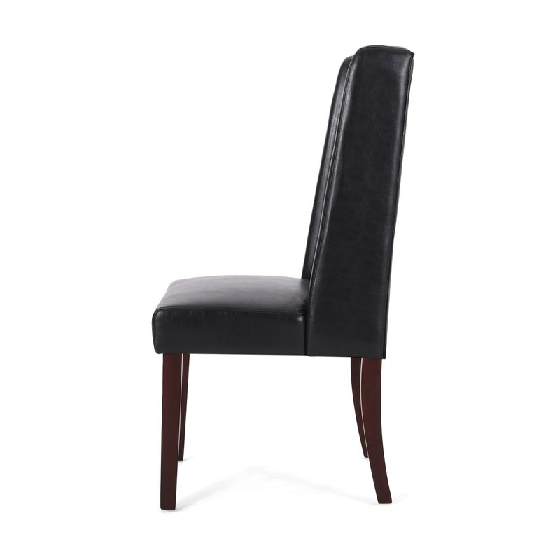 Rent to own Blythe Tufted Dining Chair (Set of 2) by Christopher Knight Home Brown/ Midnight