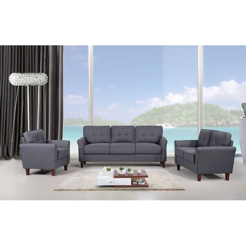 Kouchouk  3 Piece Living Room Set - Light Grey