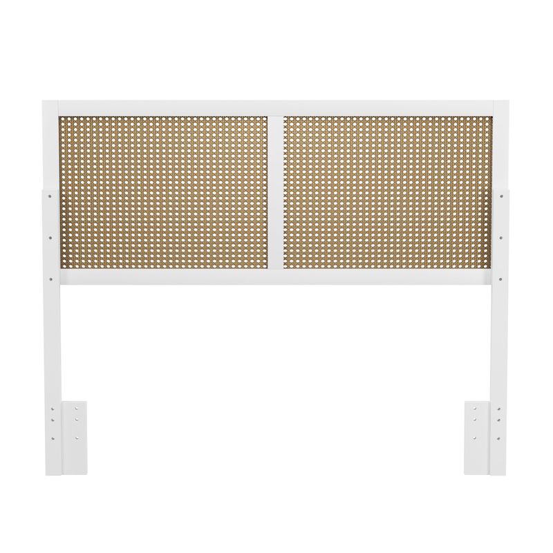 Serena Wood and Cane Panel Headboard - White - Twin